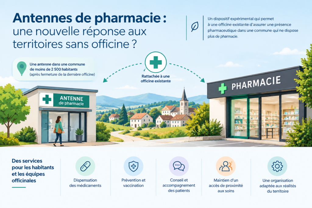 Les antennes de pharmacie expérimentent un nouveau modèle pour maintenir l'accès aux médicaments et aux services pharmaceutiques dans les territoires ruraux.